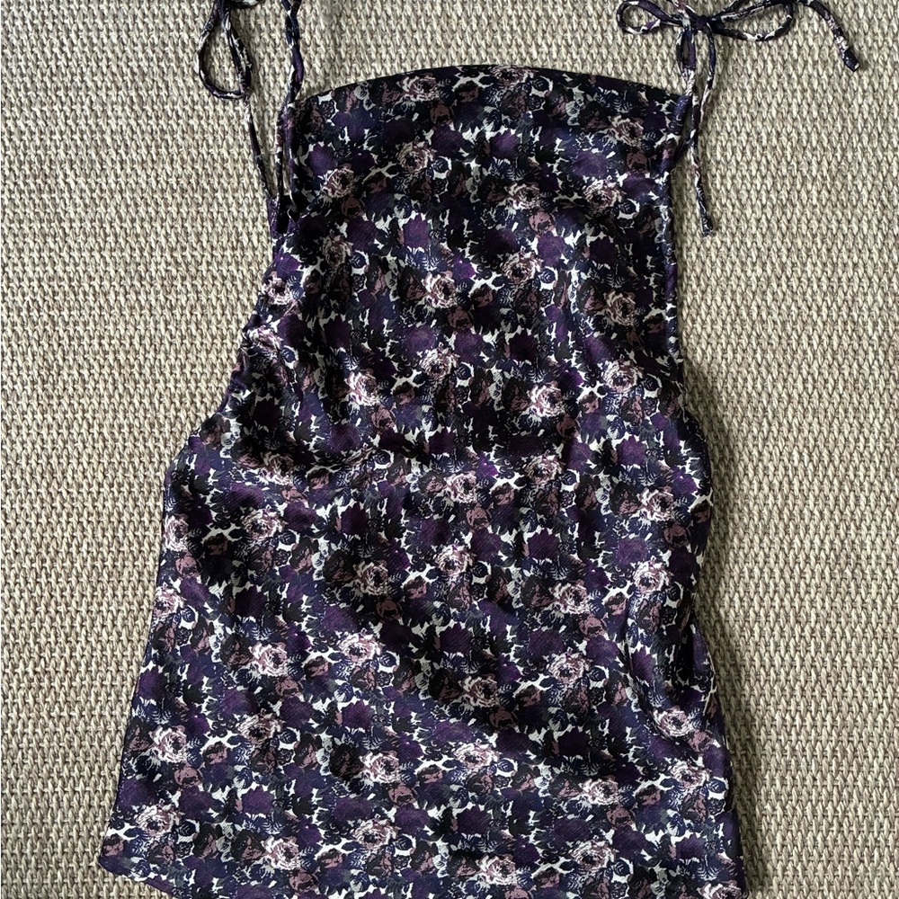 Free People Purple Floral Blouse